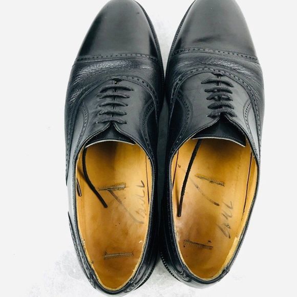 Mezlan Florence Mens Size 10.5‎ B Shoes Black Leather Oxford Cap toe dress shoes main image 7